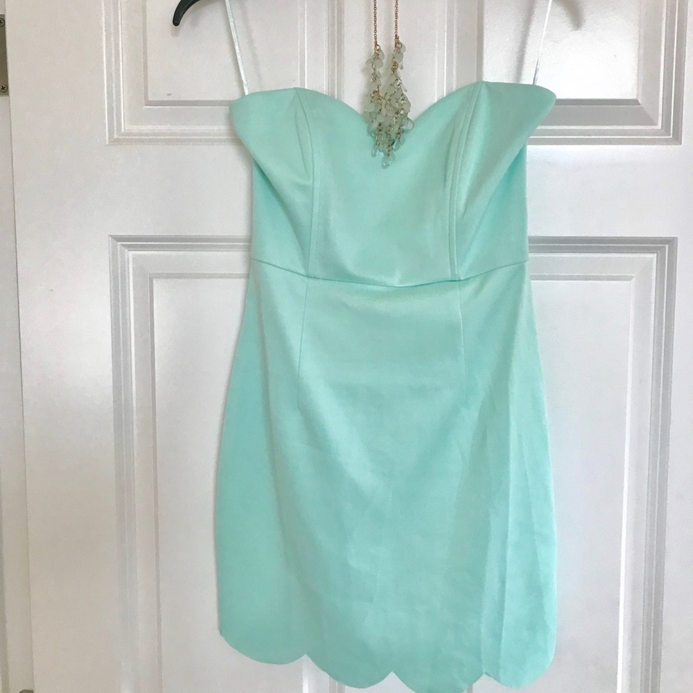 Tobi strapless spring dress, mint green. New!